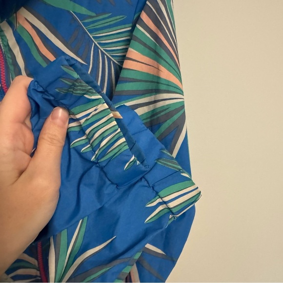 Tropical Blue Women's Rain Jacket - Picture 3 of 8